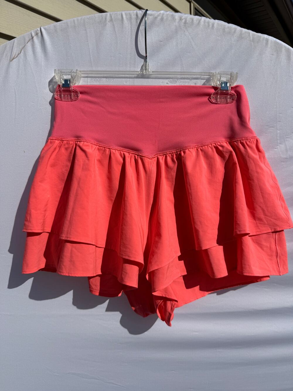 aerie Coral Pink Tiered Skort Shorts